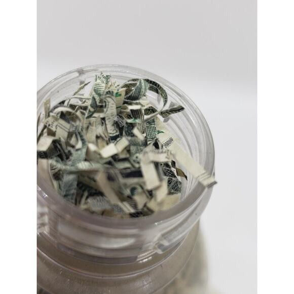 Shredded US Dollars Bottle Bureau of Engraving Printing Money Novelty Gift - Picture 5 of 8